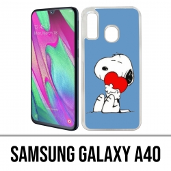 Funda Samsung Galaxy A40 - Corazón Snoopy
