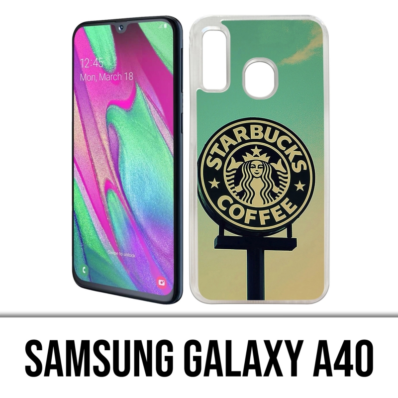 Coque Samsung Galaxy A40 - Starbucks Vintage