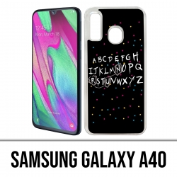 Coque Samsung Galaxy A40 - Stranger Things Alphabet