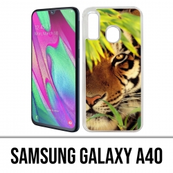 Coque Samsung Galaxy A40 - Tigre Feuilles