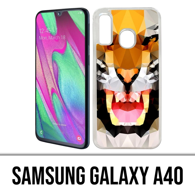 Samsung Galaxy A40 Case - Geometrischer Tiger