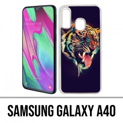 Coque Samsung Galaxy A40 - Tigre Peinture