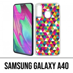 Custodia per Samsung Galaxy A40 - Triangolo multicolore