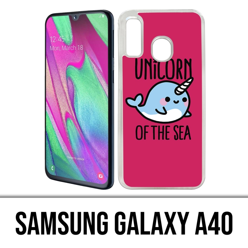 Custodia per Samsung Galaxy A40 - Unicorno del mare