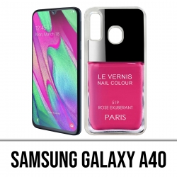 Coque Samsung Galaxy A40 - Vernis Paris Rose