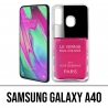 Samsung Galaxy A40 Case - Pink Paris Patent