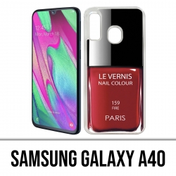 Custodia per Samsung Galaxy A40 - Vernice rossa Parigi