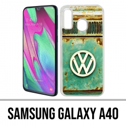 Custodia per Samsung Galaxy A40 - Logo Vw Vintage