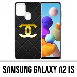Coque Samsung Galaxy A21s - Chanel Logo Cuir
