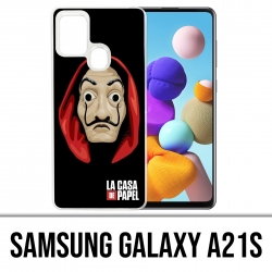 Custodia per Samsung Galaxy A21s - La Casa De Papel - Maschera Dalì