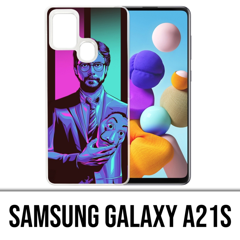 Custodia Samsung Galaxy A21s - La Casa De Papel - Professor Neon
