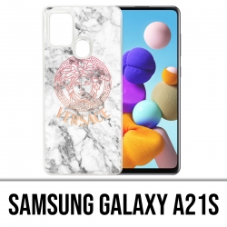 Funda para Samsung Galaxy A21s - Versace White Marble