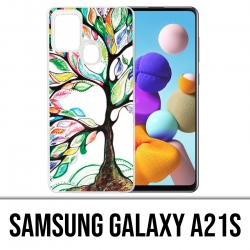 Samsung Galaxy A21s Case - Mehrfarbiger Baum