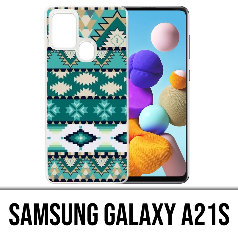 Coque Samsung Galaxy A21s - Azteque Vert