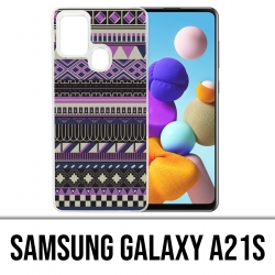 Custodia per Samsung Galaxy A21s - Viola azteco