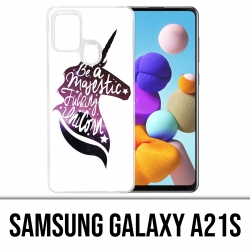 Samsung Galaxy A21s Case - Seien Sie ein majestätisches Einhorn