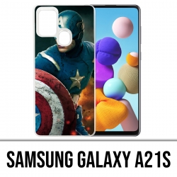 Custodia per Samsung Galaxy A21s - Captain America Comics Avengers