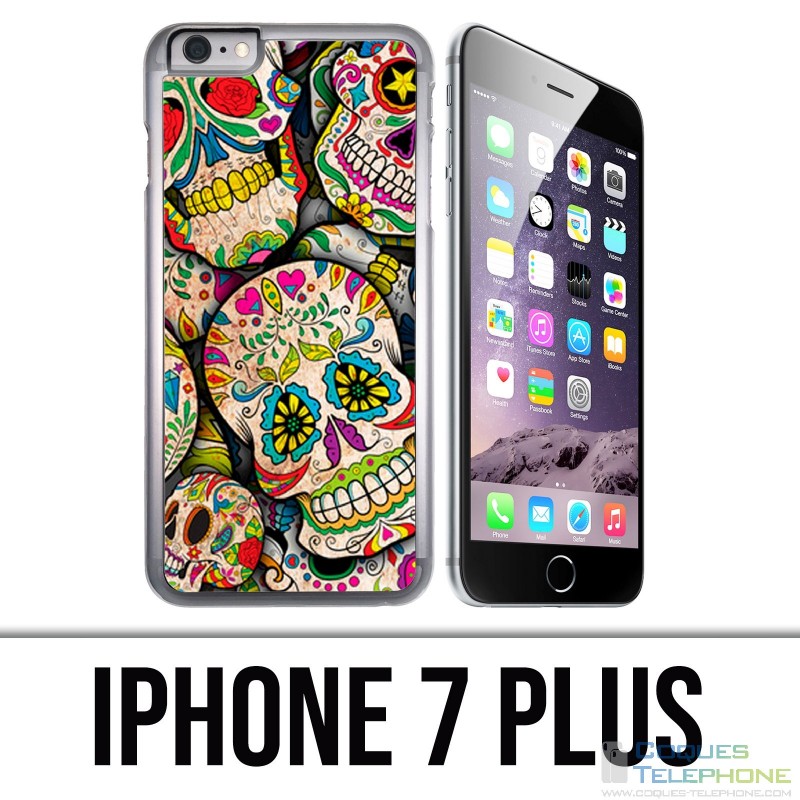 Funda para iPhone 7 Plus - Calavera de azúcar