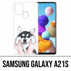 Samsung Galaxy A21s Case - Husky Cheek Dog