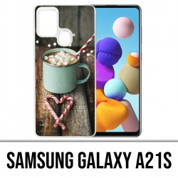 Custodia per Samsung Galaxy A21s - Marshmallow al cioccolato caldo