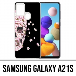 Samsung Galaxy A21s Case - Blumenschädel