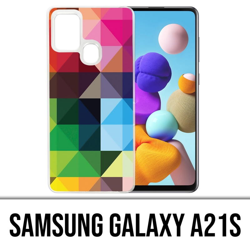 Coque Samsung Galaxy A21s - Cubes-Multicolores