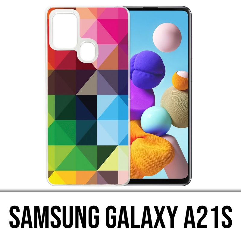Custodia per Samsung Galaxy A21s - Cubi multicolori