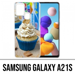 Coque Samsung Galaxy A21s - Cupcake Bleu