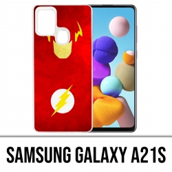 Samsung Galaxy A21s Case - DC Comics Flash Art Design