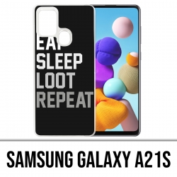 Funda Samsung Galaxy A21s - Eat Sleep Loot Repeat