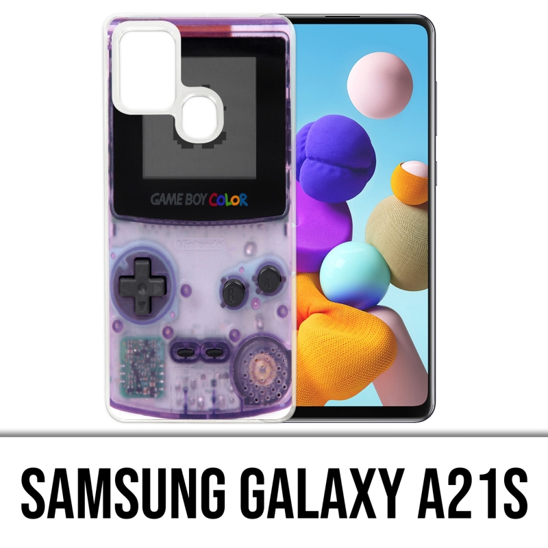 Custodia per Samsung Galaxy A21s - Game Boy Color Purple
