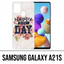 Funda Samsung Galaxy A21s - Rosas felices todos los días