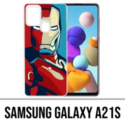 Custodia per Samsung Galaxy A21s - Poster di design Iron Man