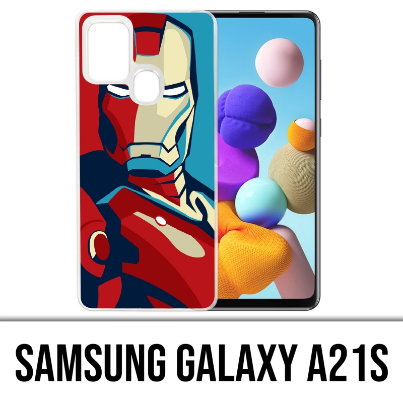 Custodia per Samsung Galaxy A21s - Poster di design Iron Man