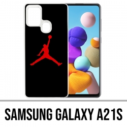 Custodia per Samsung Galaxy A21s - Jordan Basketball Logo nera