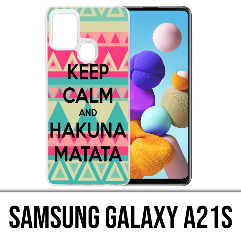 Funda para Samsung Galaxy A21s - Keep Calm Hakuna Mattata