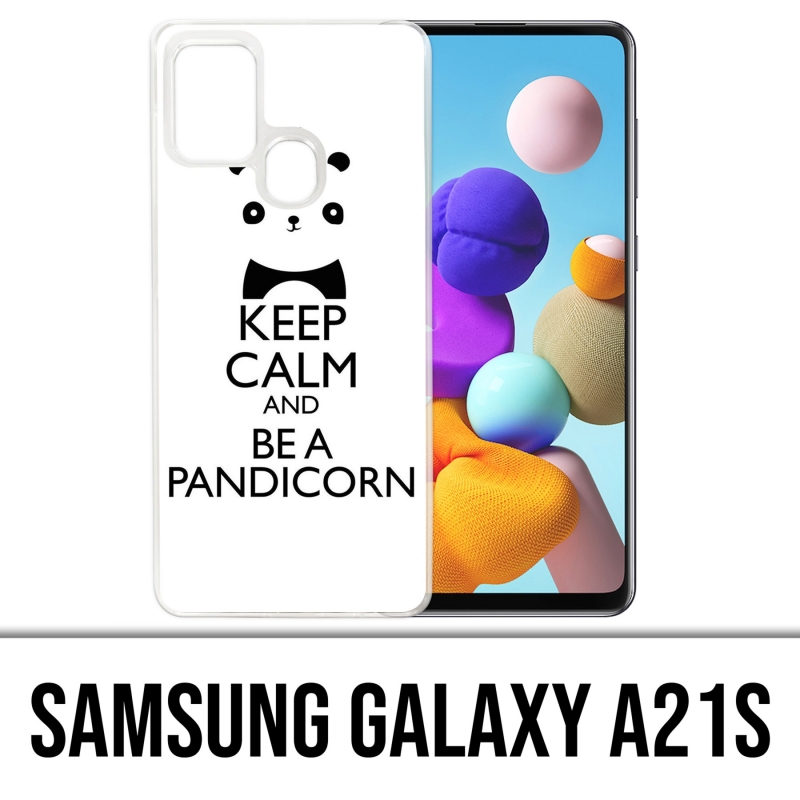 Samsung Galaxy A21s Case - Halten Sie ruhig Pandicorn Panda Einhorn