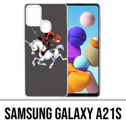 Funda Samsung Galaxy A21s - Deadpool Spiderman Unicornio