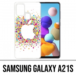 Samsung Galaxy A21s Case - Multicolor Apple Logo