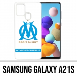 Custodia per Samsung Galaxy A21s - Om logo Marsiglia bianca