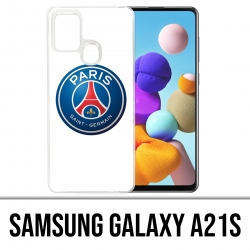 Custodia per Samsung Galaxy A21s - Logo Psg Sfondo Bianco