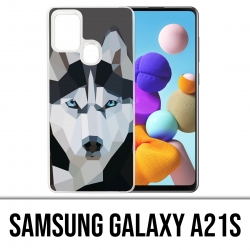 Samsung Galaxy A21s Case - Wolf Husky Origami