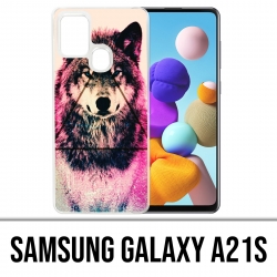 Coque Samsung Galaxy A21s - Loup Triangle