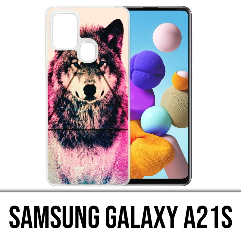Samsung Galaxy A21s Case - Triangle Wolf