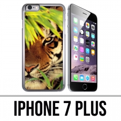 Coque iPhone 7 PLUS - Tigre Feuilles