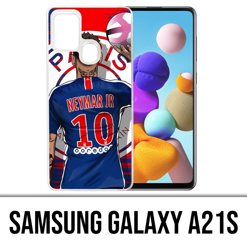 Coque Samsung Galaxy A21s - Neymar Psg Cartoon