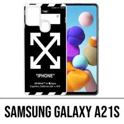 Samsung Galaxy A21s Case - Off White Black