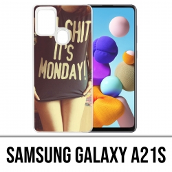 Samsung Galaxy A21s Case - Oh Shit Monday Girl