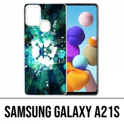 Funda para Samsung Galaxy A21s - Verde neón de una pieza