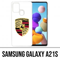 Samsung Galaxy A21s Case - Porsche Logo White